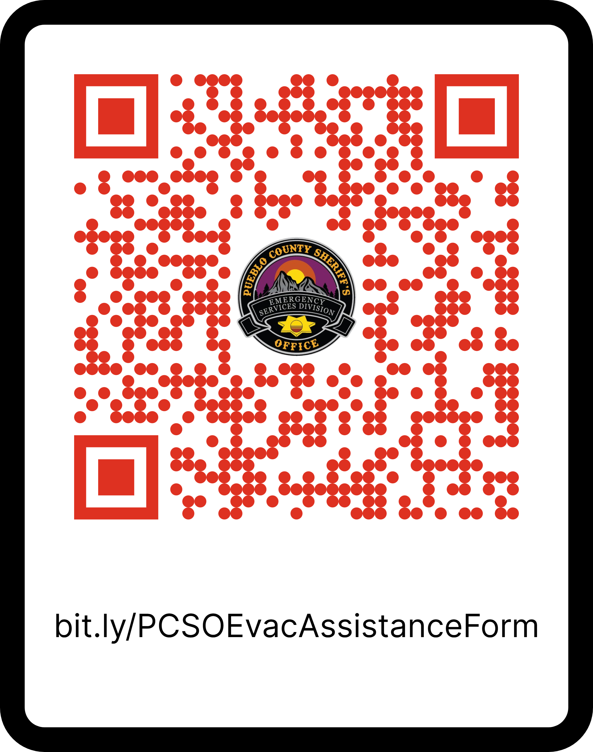 PCSO Evacuation Assistance Form QR Code