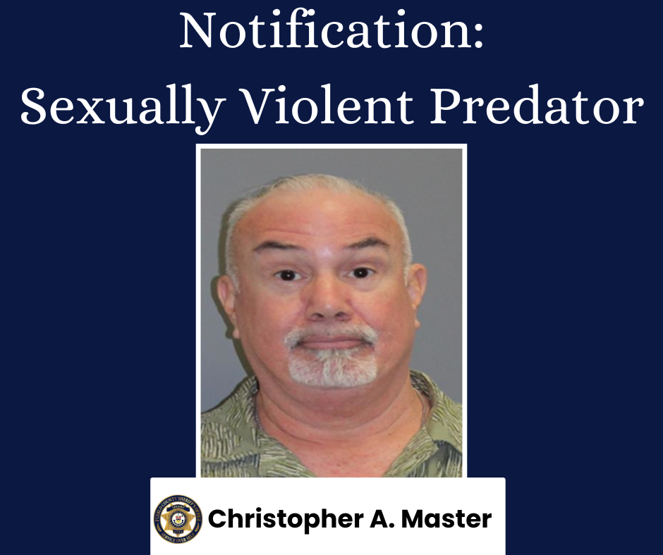 Christopher A. Master - photo sexually violent predator announcement
