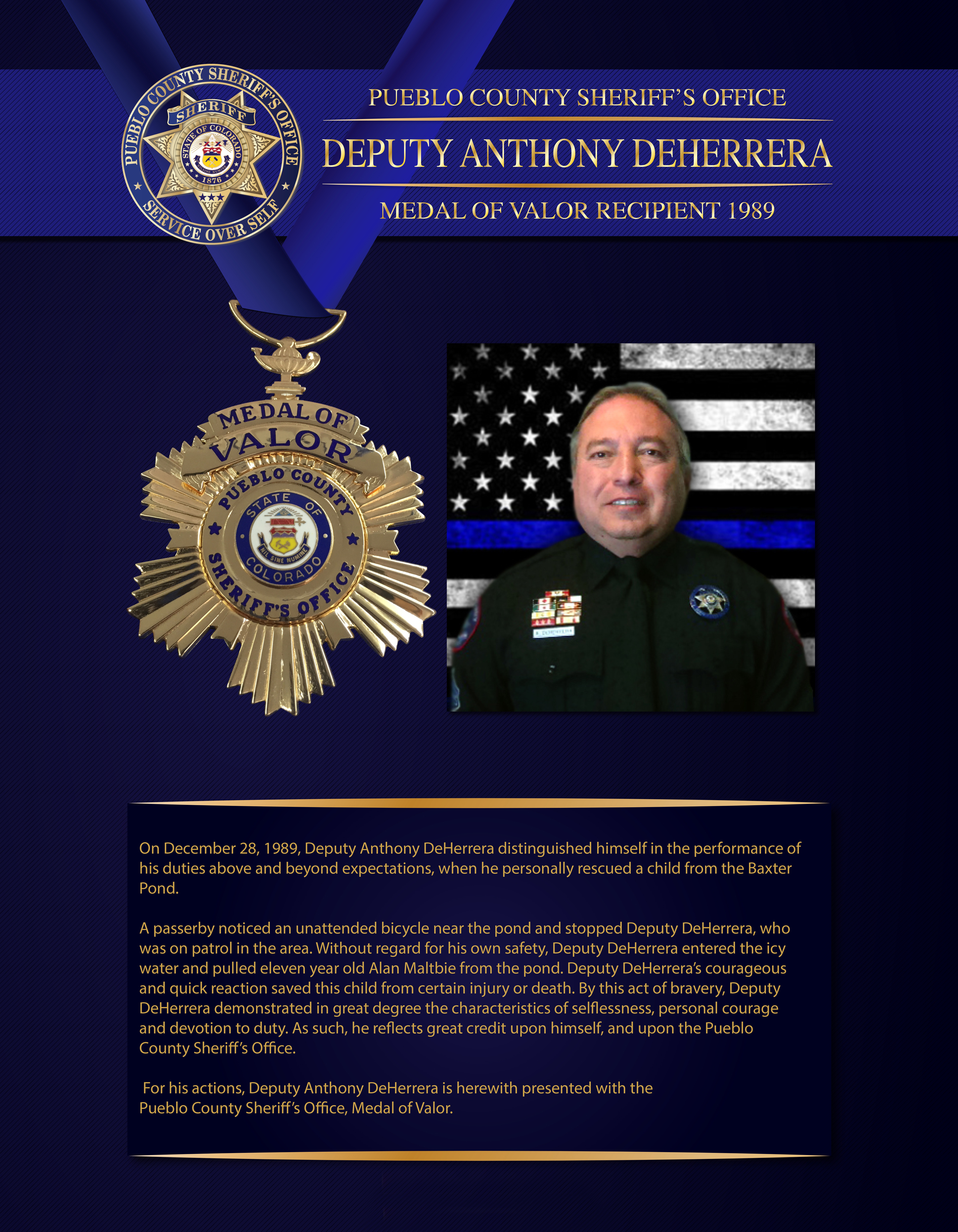 Deherrera Medal of Valor