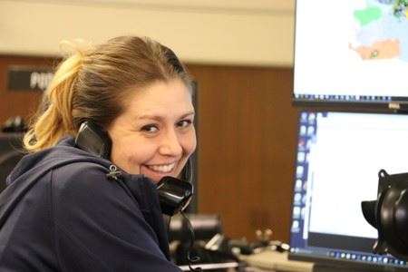 Communications Officer Talking on Phone