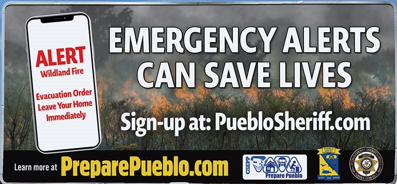 Image depicts a cell-phone and invites citizens to sign up for emergency alerts
